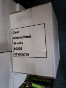 TEN BOXES OF WIDE CLEAR PACKING TAPE, 48mm x 66m, 36 rolls in each box, 360 rolls in total.