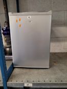 A LOGIK LTT68S12 TABLE TOP FRIDGE width 44cm, depth 50cm, height 64 cm (PAT pass and working at 5
