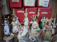 A GROUP OF TEN ROYAL DOULTON BUNNYKINS FIGURES, comprising Kathryn Howard (tiny chip on front of