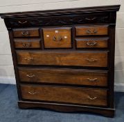AN EARLY 20TH CENTURY MAHOGANY CHEST OF NINE ASSORTED DRAWERS Dimensions:width 139cm x depth 61cm