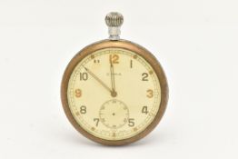 A MILITARY ISSUE 'CYMA' OPEN FACE POCKET WATCH, hand wound movement, round dial signed 'Cyma',