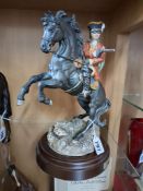 A ROYAL DOULTON DICK TURPIN FIGURE, HN3272, limited edition 22/5000, with wooden base, total