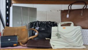 A GROUP OF RADLEY LONDON HANDBAGS, to include five bags and a purse, comprising, a multiway grab