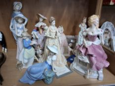 A GROUP OF FIGURES, comprising 'Cinderella' and 'Madame Olenska from The Age of Innocence' (arm