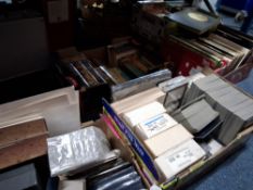 SIX BOXES OF BOOKS AND PHOTO MOUNTS to include two boxes of photo mounts of varying sizes, there are