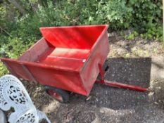 A LAWN FLITE TRAILER FOR A RIDE ON LAWN MOWER Dimensions:Bed length 123 cm