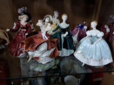 A GROUP OF ROYAL DOULTON FIGURINES, comprising Cheryl HN3253, First Dance HN2803 (stamped 'Reject'