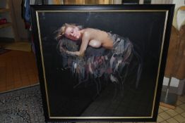 Y ROBERT LENKIEWICZ (1941-2002) 'LUCINDA', a portrait study of a female figure in repose, oil on