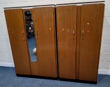 ALBRO FURNITURE, A MID CENTURY MAHOGANY THREE-PIECE BEDROOM SUITE, comprising two double-door