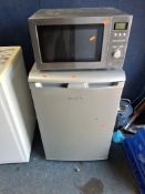 A BEKO UNDER COUNTER FRIDGE and a Sanyo microwave (both PAT pass and working) Dimensions: