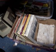 TWO BOXES AND LOOSE MISCELLANEOUS VINTAGE ITEMS, to include one box of Model Engineer magazines,