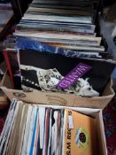TWO BOXES OF RECORDS, to include approximately one hundred LPs, 12'' singles and LP sets by
