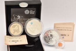 A QEII Gold Rarities of the 21st Century Coin, Gold 585 to 0.5 grams with COA. A Countdown to London