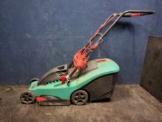A BOSCH ROTAK 34 ELECTRIC LAWN MOWER with grass box (PAT pass and working)
