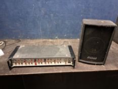 A VINTAGE H AND H ELECTRONICS PA HEAD with 5 inputs, 100 watt RMS output and a Prosound PS08 speaker