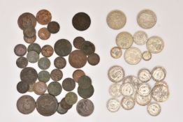 A bag containing a small quantity of pre-1920 .925 Silver coins to a weight of 115 grams, and a