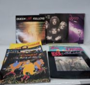 ONE BOX CONTAINING OVER FIFTY LPs including Sgt. Peppers by The Beatles (black and silver label),