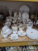 A SMALL COLLECTION OF CERAMICS BY AYNSLEY to include a part dinner set of the 'Basketweave'