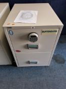 A BURTON SAFES Ltd FF SERIES FIRE RESISTANT FILING CABINET 54x68x77cm high (working) EXTREMELY HEAVY
