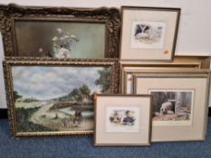 A SMALL QUANTITY OF PICTURES AND ANIMAL THEMED PRINTS, comprising the following David Shepherd