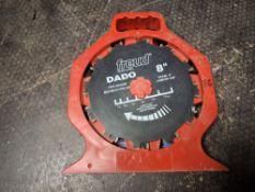 A FREUD SD208 STACKED DADO SET for either a radial arm saw or a table saw, 8 in diameter, with two
