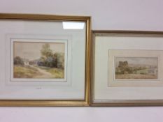 DAVID LAW (1831-1901) LANDSCAPE WITH COTTAGES, signed and dated (18)72 bottom left, watercolour on