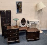 A SELECTION OF OCCASIONAL FURNITURE, to include a set of five leatherette drawers, a coffee table,