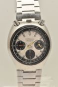 A GENTS 'CITIZEN' BULLHEAD CHRONOGRAPH WRISTWATCH, automatic movement, round silvered dial signed '