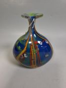 NORMAN STUART CLARKE (b.1944), A SIGNED STUDIO GLASS VASE, POSSIBLY FROM THE 'SPRING FLOWERS'