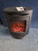 A De VIELLE MODERN FIRE EFFECT HEATER with remote and manual (PAT pass and working) Dimensions: