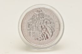 A 2oz 2022 QE11 Five Pounds marked as .999 silver.