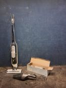 A BOSCH ATHLETE CORDLESS VACUUM CLEANER, with power supply, and a Dunelm hand-held vacuum cleaner