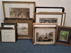 A QUANTITY OF PICTURES AND PRINTS ETC, to include a Henry Macbeth Raeburn mezzotint print after