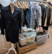 THREE BOXES AND LOOSE MENS VINTAGE CLOTHING AND ACCESSORIES, approximatly seventy-five items, to