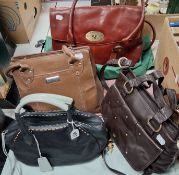 A GROUP OF VINTAGE HANDBAGS INCLUDING RADLEY LONDON, to include a black Radley grab bag featuring