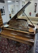 C.BECHSTEIN, A 19TH CENTURY MAHOGANY PARLOR GRAND PIANO, the hinged lid enclosing a cast iron over-