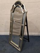 A MODERN PLASTIC FLOOR-STANDING MIRROR Dimensions:width 70cm x height 157cm Condition Report:general