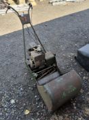 A WEBB PETROL CYLINDER LAWNMOWER Condition Report:Highly rusted, engine turns, not seized, but