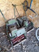 TWO ATCO PETROL CYLINDER LAWNMOWERS, with grassboxes Qty: 2 Condition Report:Both rusted, one