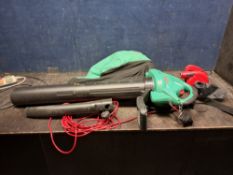 A BOSCH ALS 30 GARDEN VAC/BLOWER with collection bag and a small leaf blower (no pipework) (both PAT