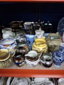 A GROUP OF ASSORTED VINTAGE JUGS OF VARIOUS SIZES AND STYLES from makers such as Foley and Lovatt