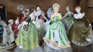 A QUANTITY OF ROYAL DOULTON FIGURINES, comprising 'Elizabeth' HN2946, 'Fleur' HN2368, 'Autumn
