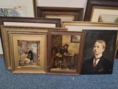 A GROUP OF ORIGINAL PICTURES IN DIFFERING MEDIAS from artists including Cedric Gray, R W Buss,