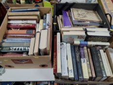 THREE BOXES OF BOOKS, NEWSPAPERS & MAGAZINES, the forty-one book titles, mostly in hardback