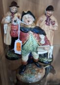 THREE ROYAL DOULTON FIGURES, comprising Town Crier HN2119, Lambing Time HN1890 (head repaired,