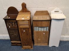 FOUR BAGUETTE BOXES, varying in shape, size, style, timber, etc Dimensions:tallest box width 26cm