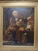 LEONARD CHARLES NIGHTINGALE (1851-1941) 'TREASURE TROVE', a 19th century genre picture depicting a