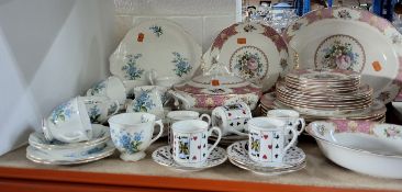 TWO ROYAL ALBERT TEA AND DINNERWARES AND QUEENS COFFEE CANS/SAUCERS, to include Royal Albert 'Forget