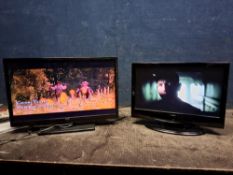 A BUSH LED24970DVDFHD 24in TV/DVD COMBI and an Alba LCD19ADVD 19in TV/DVD combi (both PAT pass and