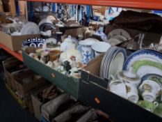 SIX BOXES AND LOOSE OF GENERAL HOUSEHOLD CERAMICS to include two boxes containing various pieces